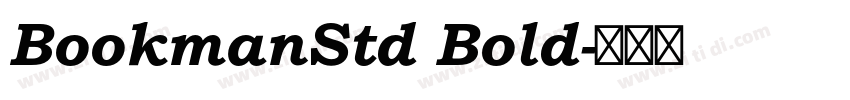 BookmanStd Bold字体转换